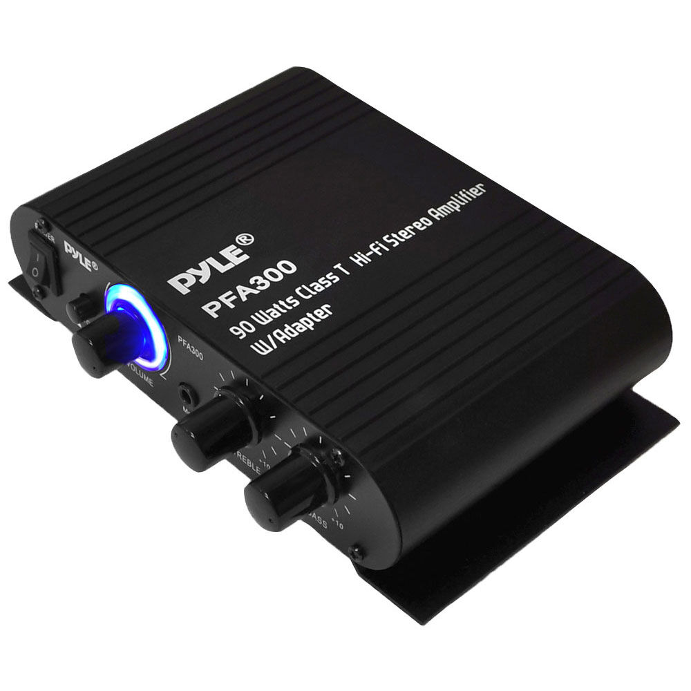 Pyle PFA300 90W Class T Hi-Fi Stereo Amplifier with AC Adapter Included